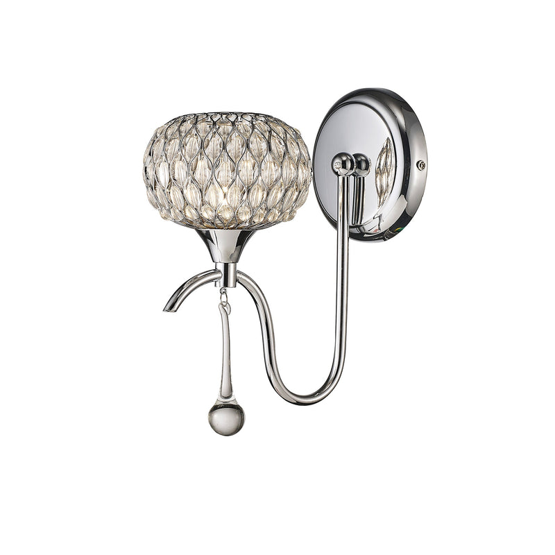 Diyas  Chelsie Wall Lamp 1 Light G9 Polished Chrome/Clear Beaded Glass • IL31500