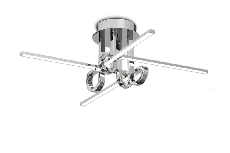 Mantra M6125 Cinto Ceiling 28W LED, 3000K, 2250lm, Polished Chrome, 3yrs Warranty • M6125