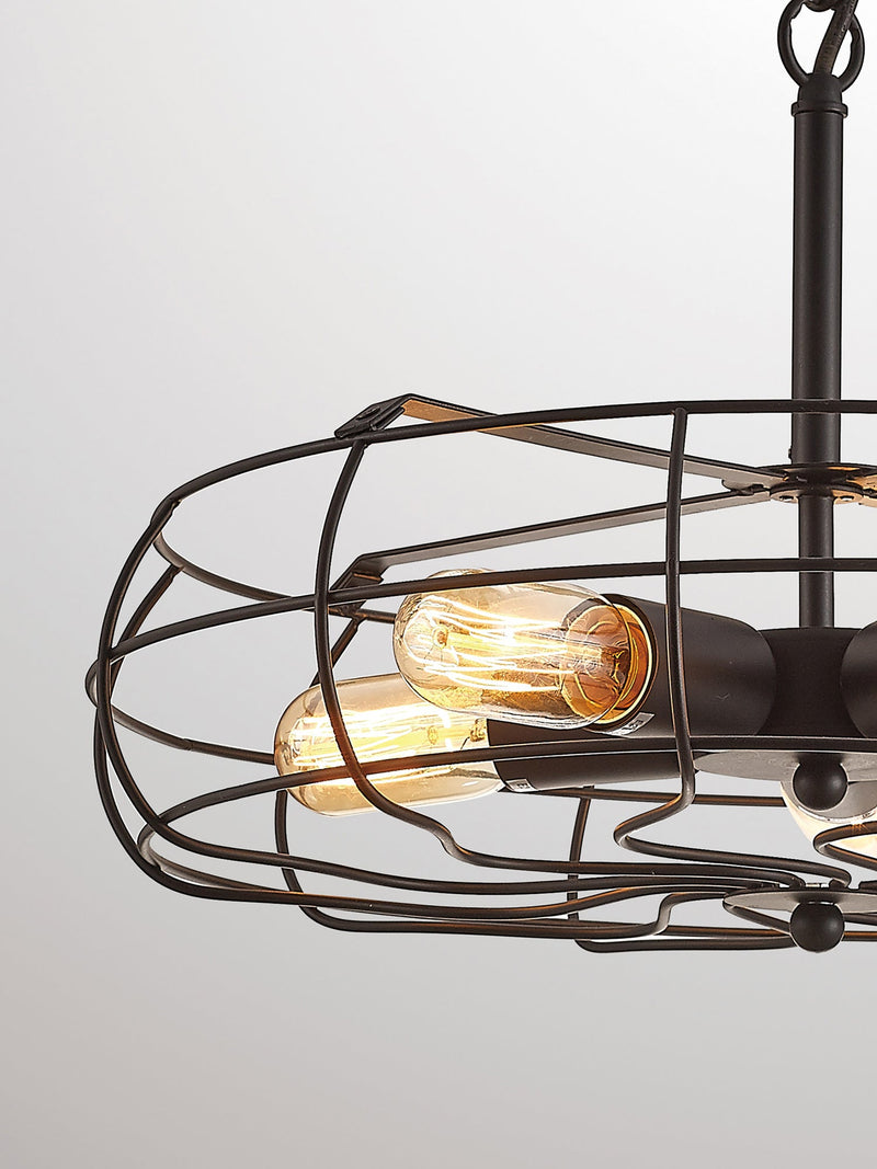 Deco Claudia Pendant 5 Light E27 Black • D0135