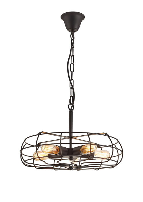 Deco Claudia Pendant 5 Light E27 Black • D0135