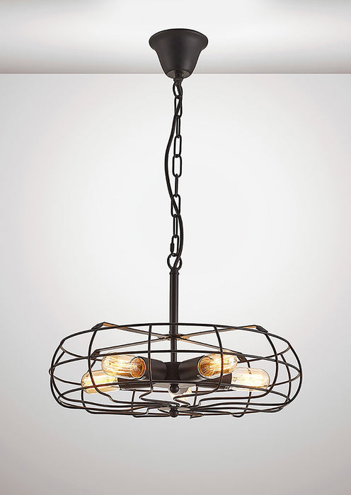 Deco Claudia Pendant 5 Light E27 Black • D0135