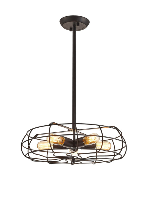 Deco Claudia Fixed Pendant 5 Light E27 Black • D0138