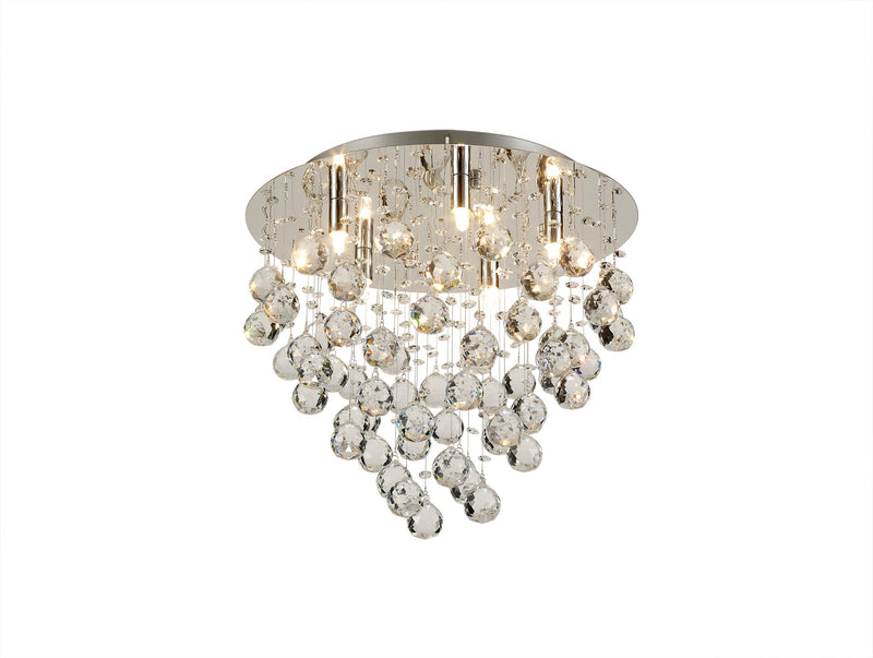 Diyas Colorado Ceiling Round 5 Light G9 Polished Chrome/Crystal • IL30787