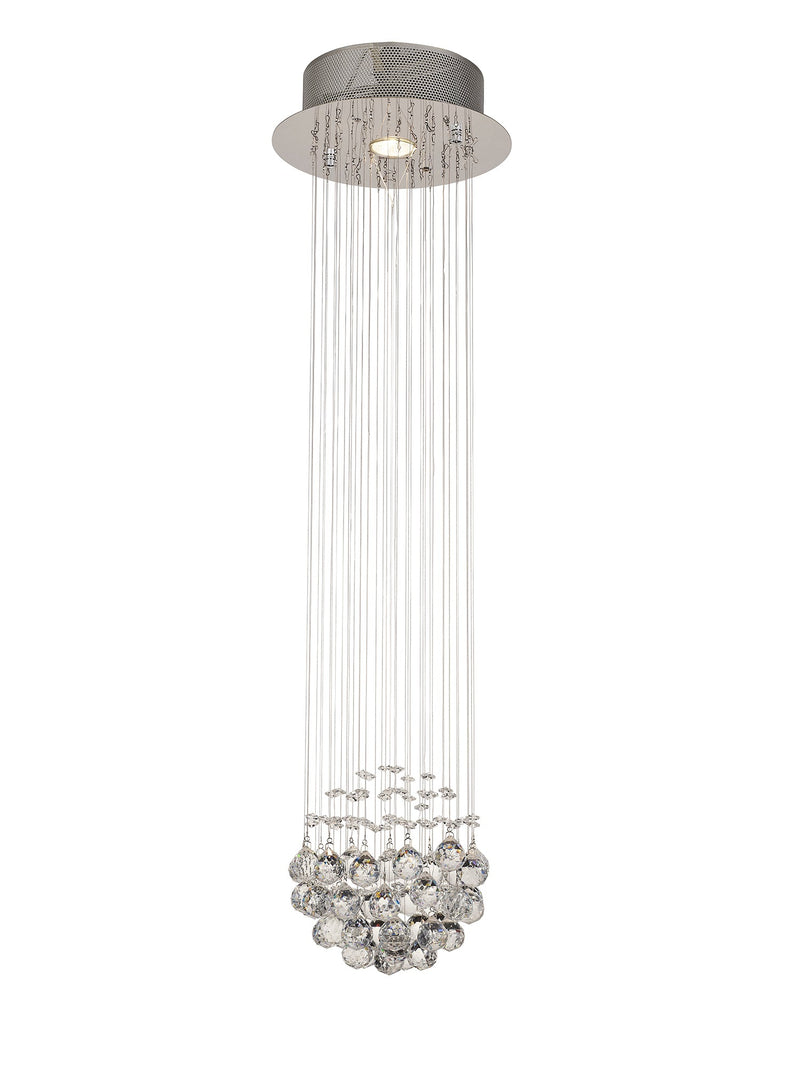 Diyas Colorado Pendant Cluster 1 Light GU10 Polished Chrome/Crystal • IL31371