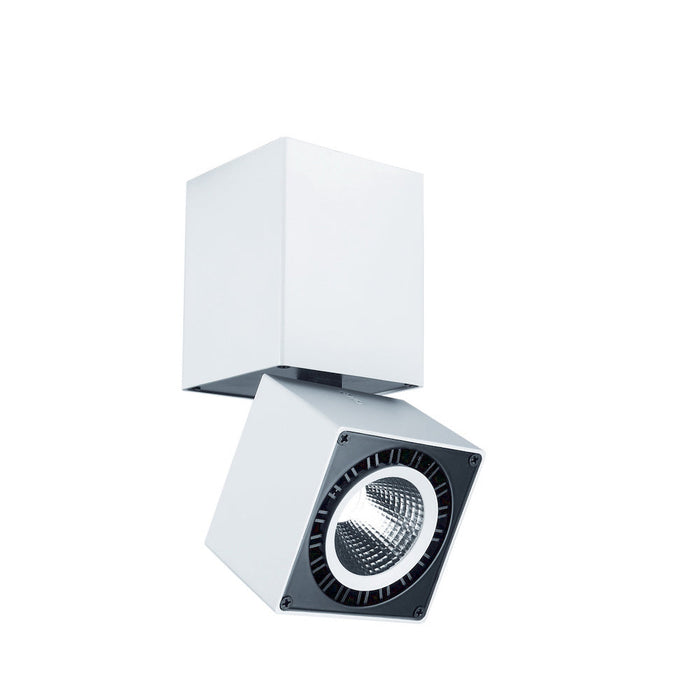 Mantra MC0087 Columbretes Spotlight 7.6cm Square 12W LED 3000K, 1040lm, Matt White, 3yrs Warranty • MC0087