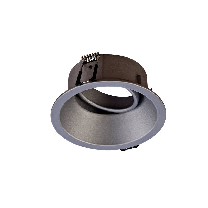 Mantra Fusion MC0161 Comfort 9.6cm Round Downlight GU10, Matt Silver, Cut Out: 85mm, Lampholder Included • MC0161