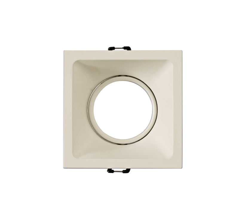 Mantra Fusion MC0162 Comfort 9.2cm Square Downlight GU10, Matt White, Cut Out: 80x80mm, Lampholder Included • MC0162