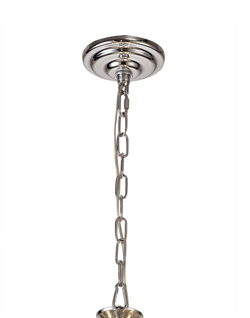 Diyas Coniston Pendant, 6 Light E14, Polished Chrome/Crystal • IL32801
