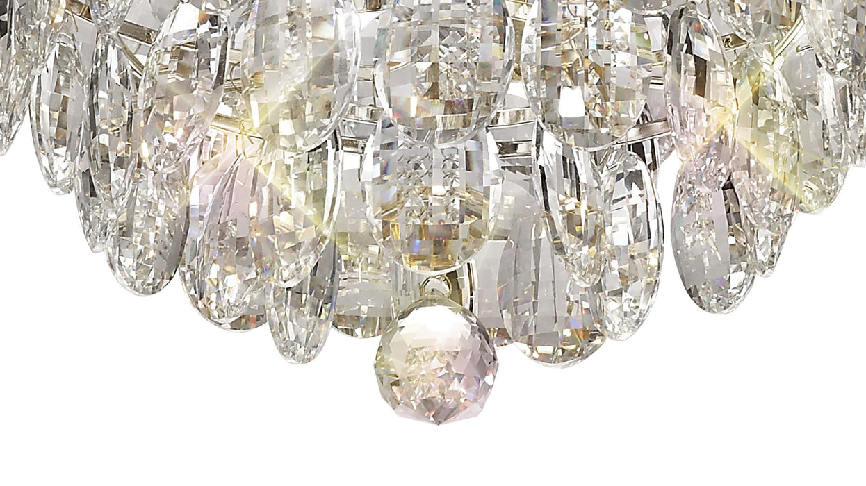 Diyas Coniston Pendant, 3 Light E14, Polished Chrome/Crystal • IL32800