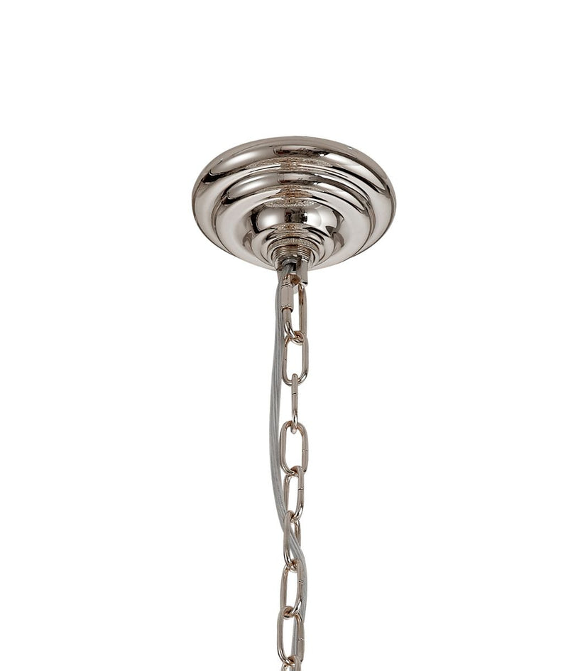 Diyas Coniston Pendant, 12 Light E14, Polished Chrome/Crystal Item Weight: 20.4kg • IL32808