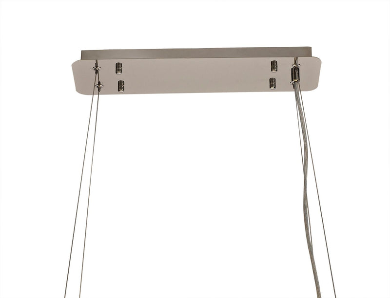 Diyas Coniston Linear Pendant, 8 Light E14, Polished Chrome/Crystal Item Weight: 15.7kg • IL32820