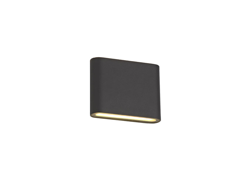 Deco Contour Up & Downward Lighting Small Wall Light 2x3W LED 3000K, 350lm, Anthracite, IP54, 3yrs Warranty • D0461