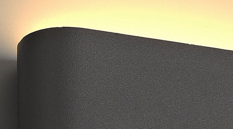 Deco Contour Up & Downward Lighting Small Wall Light 2x3W LED 3000K, 350lm, Anthracite, IP54, 3yrs Warranty • D0461