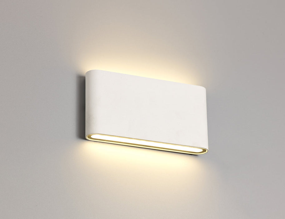 Deco Contour Up & Downward Lighting Large Wall Light 2x6W LED 3000K, 452lm, Sand White, IP54, 3yrs Warranty • D0462