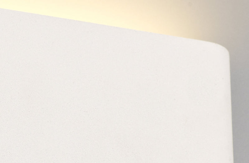 Deco Contour Up & Downward Lighting Large Wall Light 2x6W LED 3000K, 452lm, Sand White, IP54, 3yrs Warranty • D0462