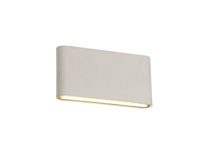Deco Contour Up & Downward Lighting Large Wall Light 2x6W LED 3000K, 452lm, Sand White, IP54, 3yrs Warranty • D0462