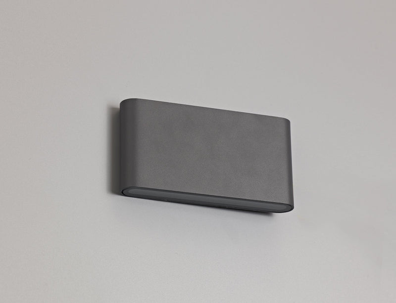 Deco Contour Up & Downward Lighting Large Wall Light 2x6W LED 3000K, 452lm, Anthracite, IP54, 3yrs Warranty • D0463