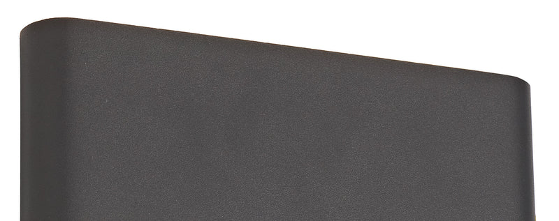 Deco Contour Up & Downward Lighting Large Wall Light 2x6W LED 3000K, 452lm, Anthracite, IP54, 3yrs Warranty • D0463