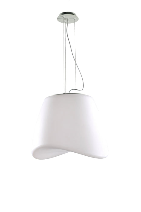 Mantra M1505 Cool Pendant 3 Light E27 Round Outdoor IP44, Matt White/Opal White • M1505