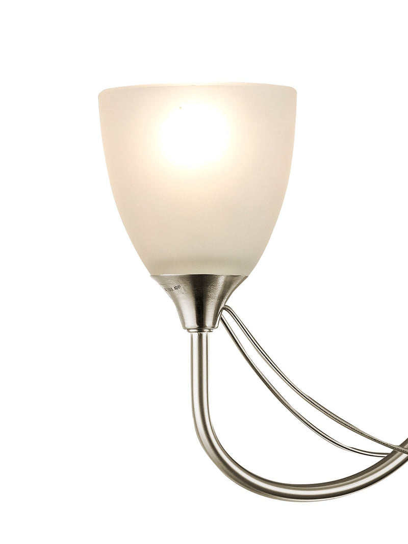Deco Cooper Ceiling 3 Light E14 Satin Nickel/Opal Glass • D0026