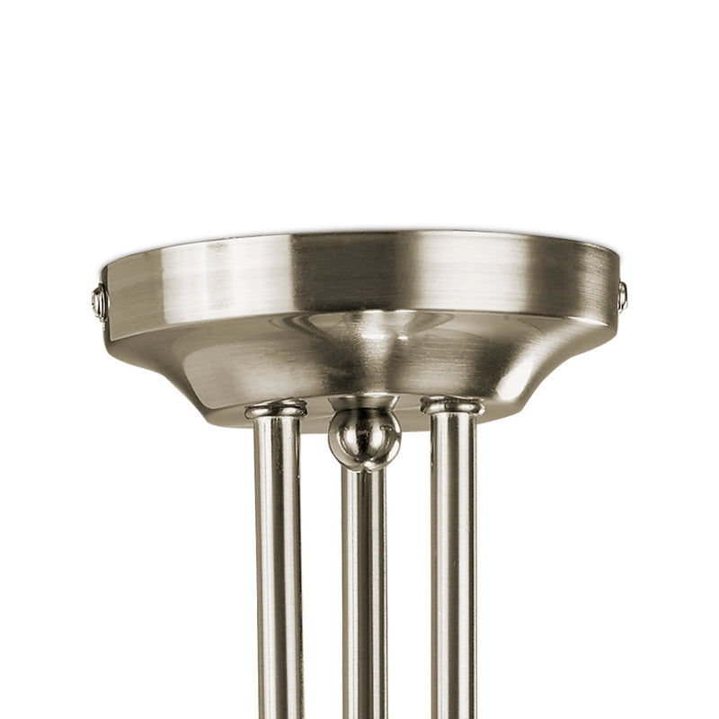 Deco Cooper Ceiling 3 Light E14 Satin Nickel/Opal Glass • D0026