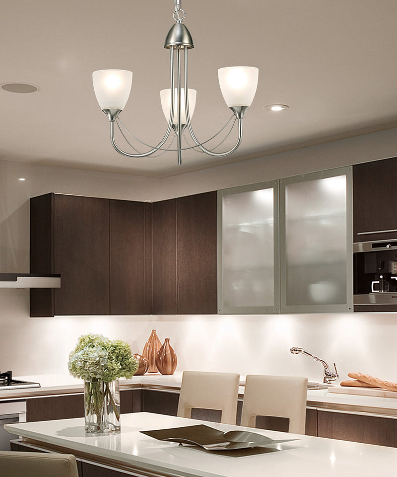 Deco Cooper Wall Lamp 1 Light E14 Satin Nickel/Opal Glass • D0238