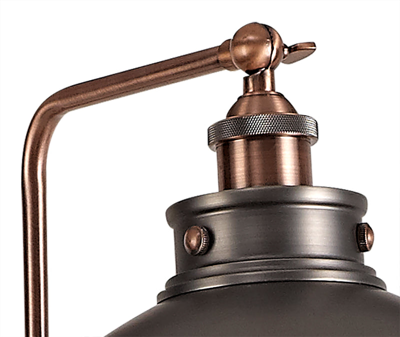 Regal Lighting SL-1716 1 Light Floor Lamp Antique Silver And Copper