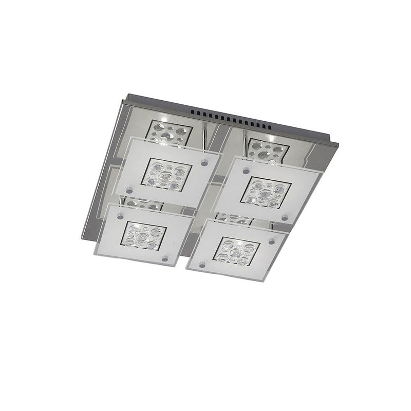Diyas  Cosmic Ceiling Square 4 Light G9 Polished Chrome/Glass/Crystal • IL31252
