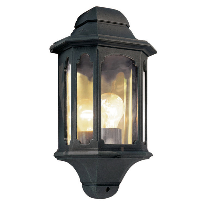black outdoor wall light