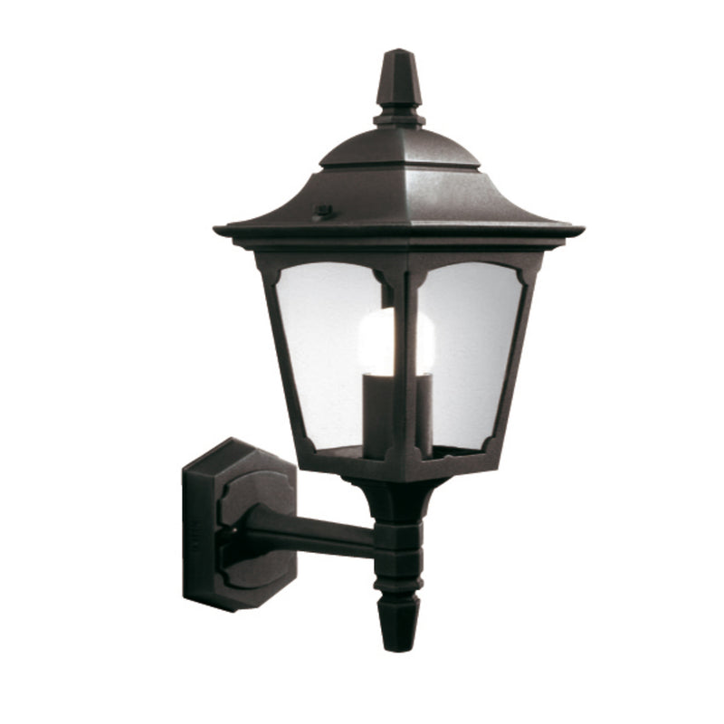 black outdoor wall light