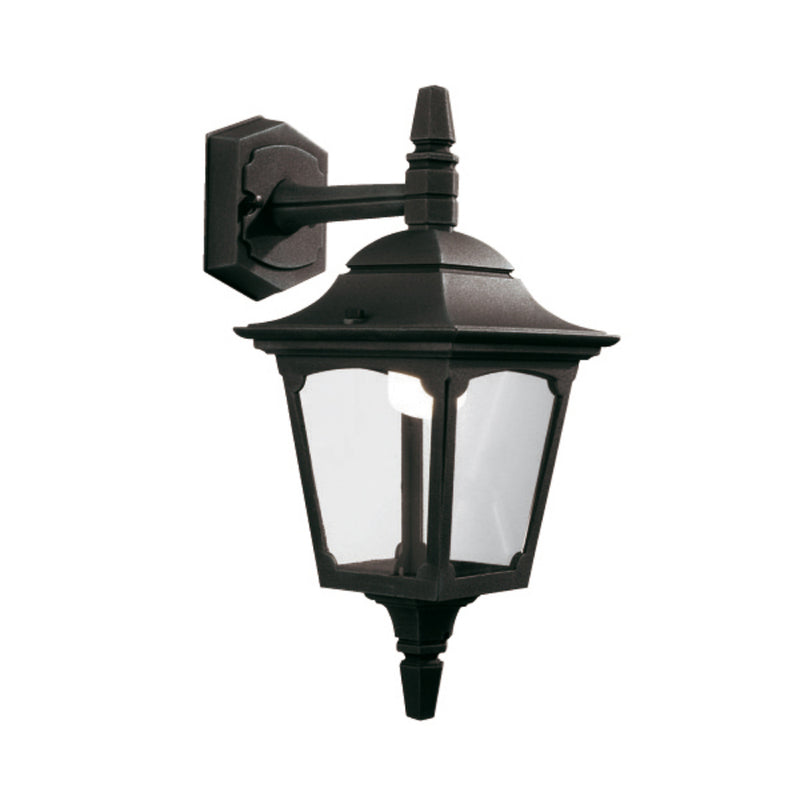 black outdoor wall light