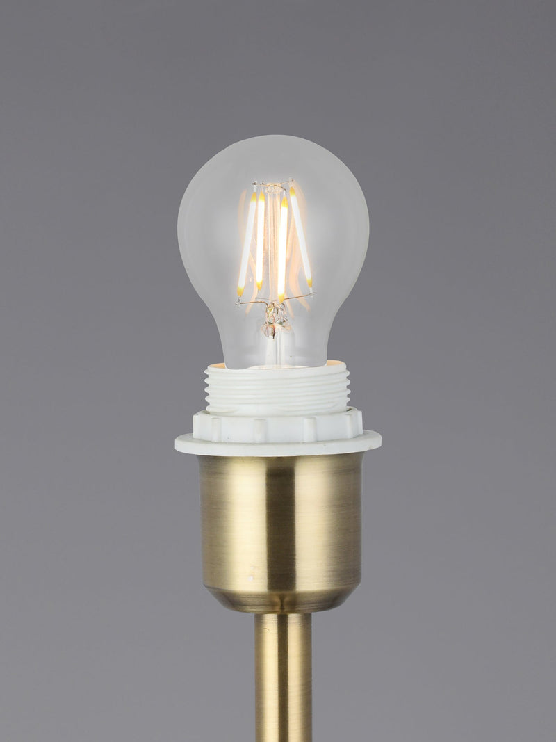 Deco Crowne Round Curved Base Table Lamp Without Shade, Inline Switch, 1 Light E27 Antique Brass • D0349