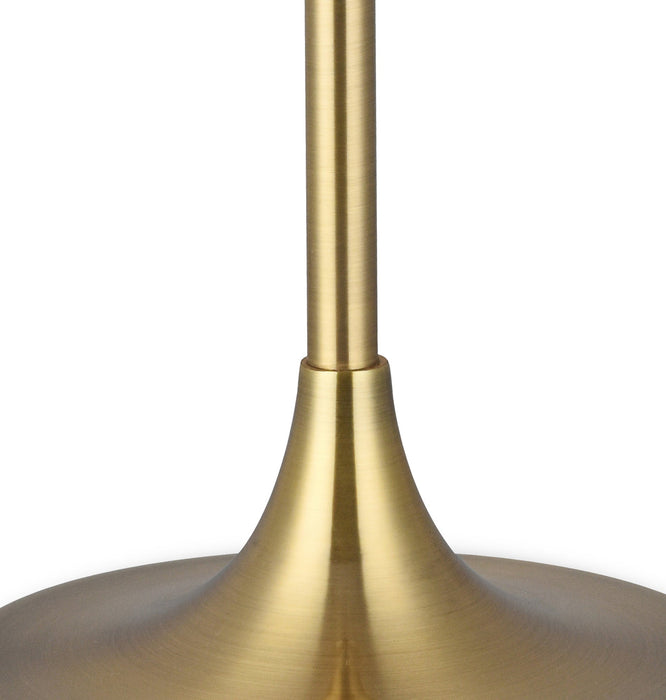 Deco Crowne Round Curved Base Table Lamp Without Shade, Inline Switch, 1 Light E27 Antique Brass • D0349