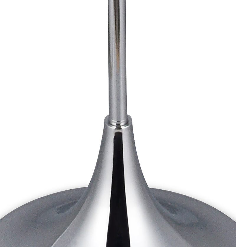 Deco Crowne Round Curved Base Floor Lamp Without Shade, Inline Switch, 1 Light E27 Polished Chrome • D0351