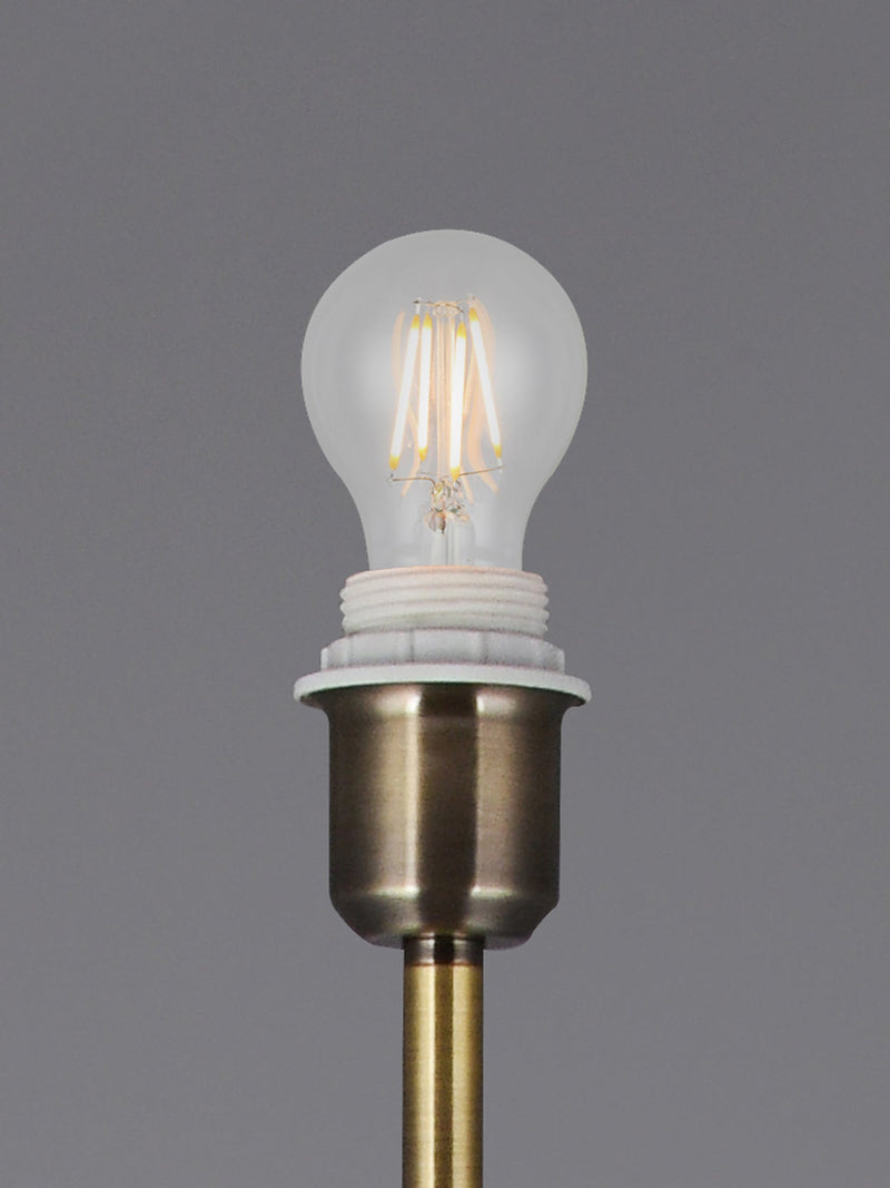 Deco Crowne Round Curved Base Floor Lamp Without Shade, Inline Switch, 1 Light E27 Antique Brass • D0352