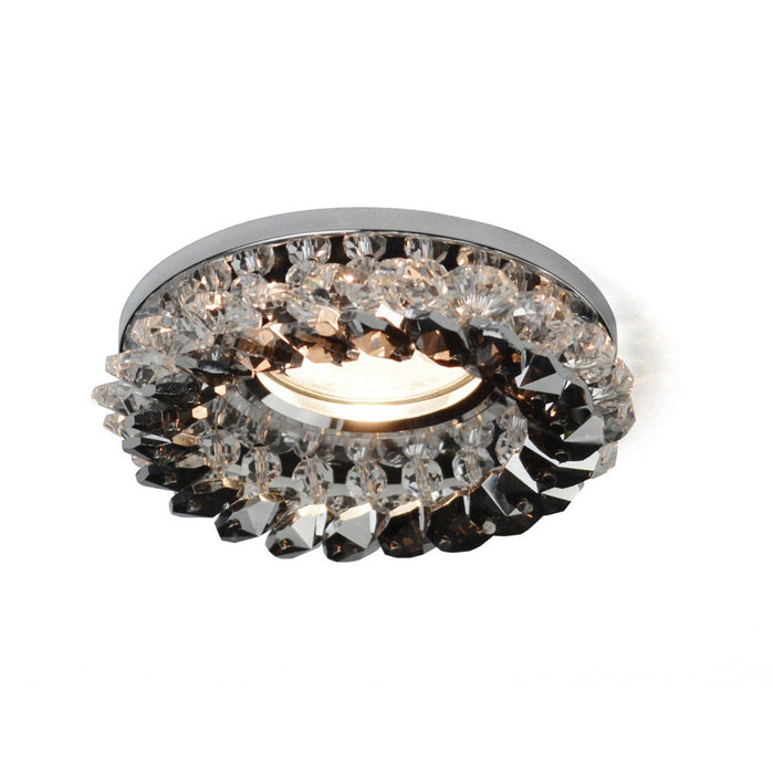 Diyas Crystal Cluster Downlight Round Rim Only Clear/Smoked, IL30800 REQUIRED TO COMPLETE THE ITEM, Cut Out: 62mm • IL30805SM
