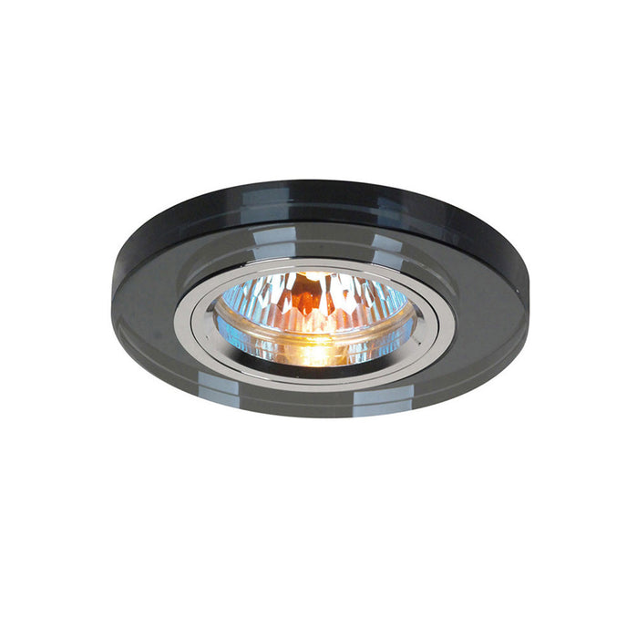 Diyas Crystal Downlight Shallow Round Rim Only Black, IL30800 REQUIRED TO COMPLETE THE ITEM, Cut Out: 62mm • IL30806BL