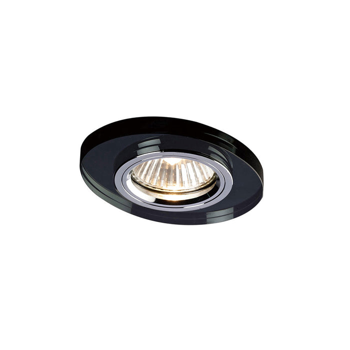 Diyas Crystal Downlight Oval Rim Only Black, IL30800 REQUIRED TO COMPLETE THE ITEM, Cut Out: 62mm • IL30808BL