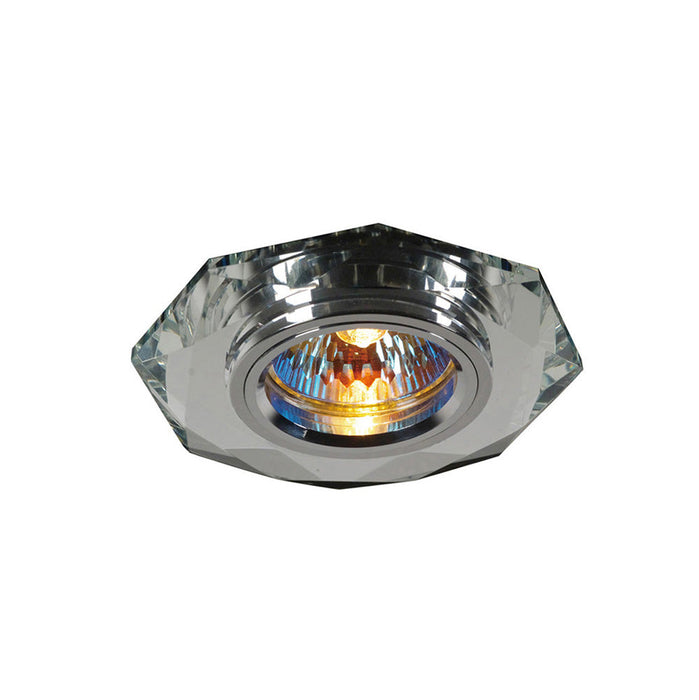 Diyas Crystal Downlight Octagonal Rim Only Clear, IL30800 REQUIRED TO COMPLETE THE ITEM, Cut Out: 62mm • IL30814CH