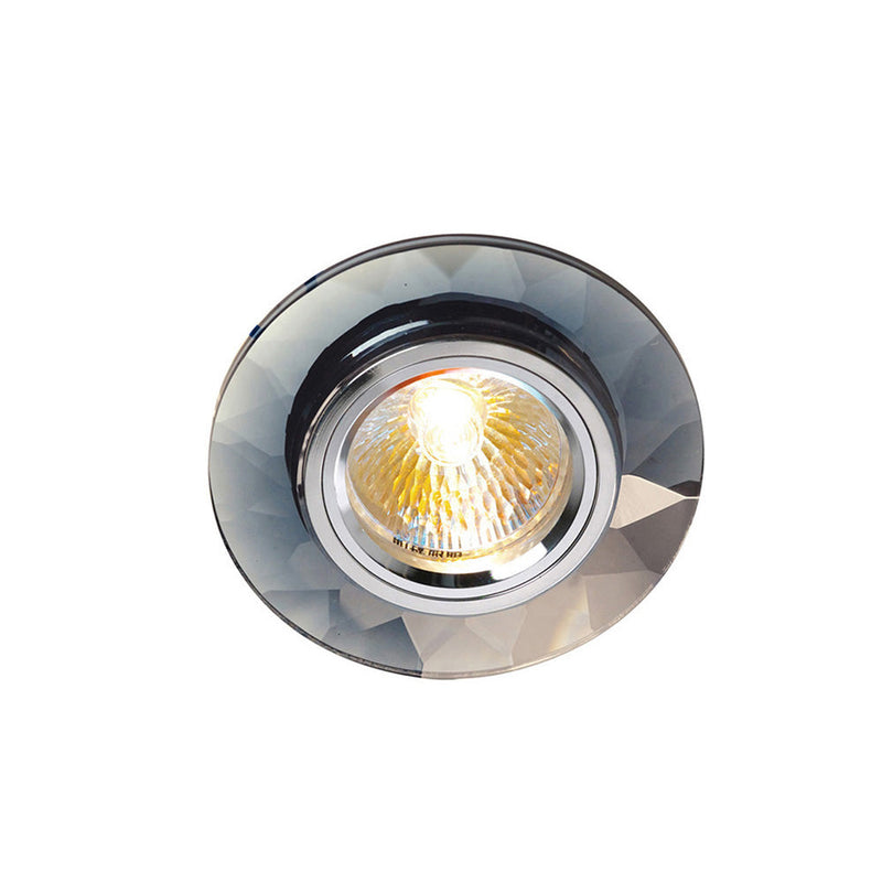 Diyas Crystal Downlight Chamfered Round Rim Only Clear, IL30800 REQUIRED TO COMPLETE THE ITEM, Cut Out: 62mm • IL30816CH