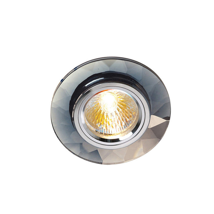 Diyas Crystal Downlight Chamfered Round Rim Only Clear, IL30800 REQUIRED TO COMPLETE THE ITEM, Cut Out: 62mm • IL30816CH