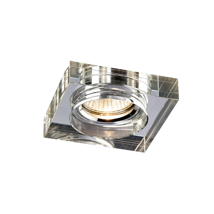 Diyas Crystal Downlight Deep Square Rim Only Clear, IL30800 REQUIRED TO COMPLETE THE ITEM, Cut Out: 62mm • IL30822CH