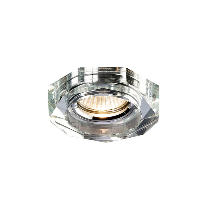 Diyas Crystal Downlight Deep Octagonal Rim Only Clear, IL30800 REQUIRED TO COMPLETE THE ITEM, Cut Out: 62mm • IL30823CH