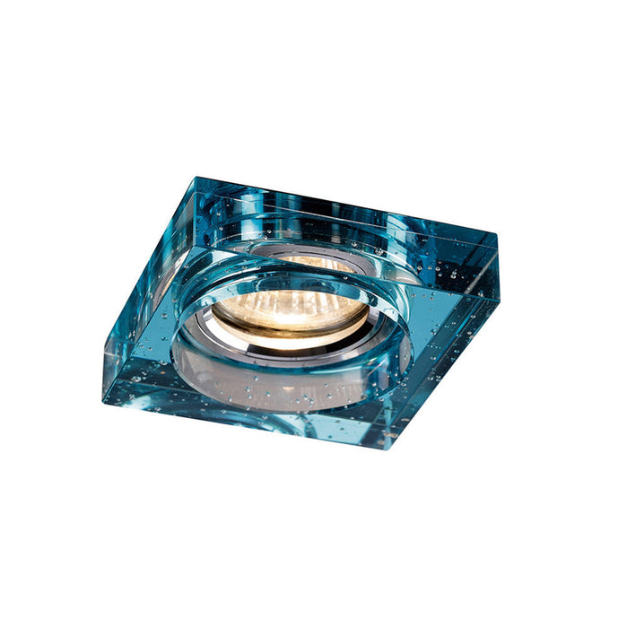 Diyas Crystal Bubble Downlight Square Rim Only Aqua, IL30800 REQUIRED TO COMPLETE THE ITEM, Cut Out: 62mm • IL30832AQ