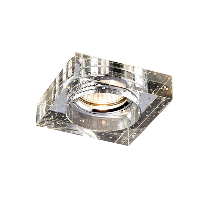 Diyas Crystal Bubble Downlight Square Rim Only Clear, IL30800 REQUIRED TO COMPLETE THE ITEM, Cut Out: 62mm • IL30832CH