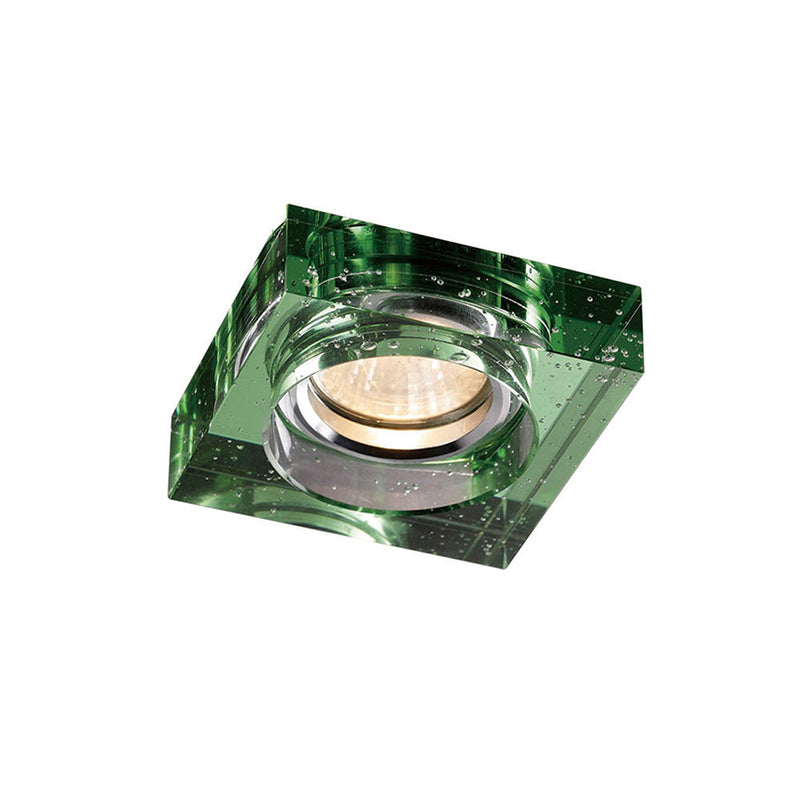 Diyas Crystal Bubble Downlight Square Rim Only Green, IL30800 REQUIRED TO COMPLETE THE ITEM, Cut Out: 62mm • IL30832GR