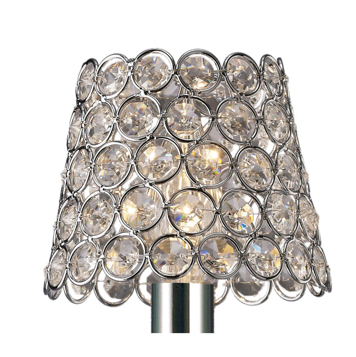 Diyas Clip On Crystal Ring Shade Polished Chrome • ILS10701