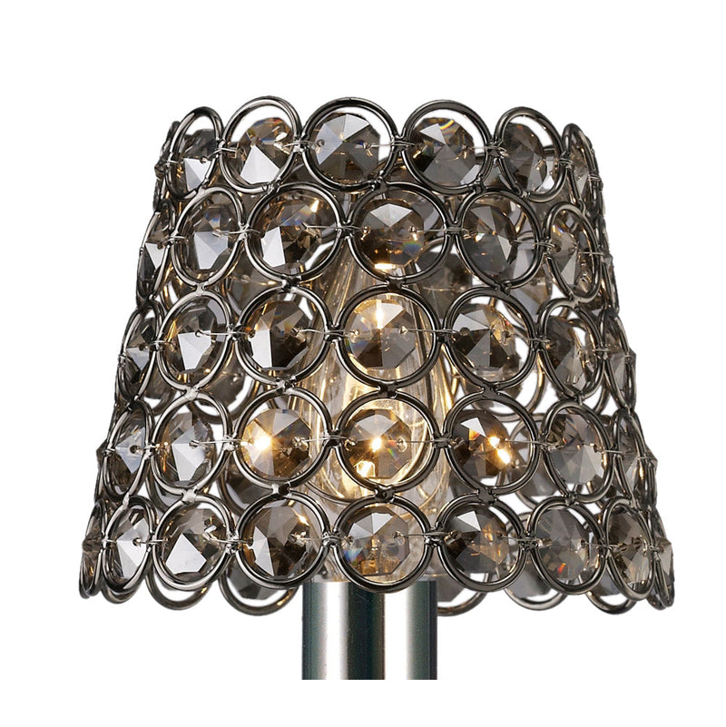 Diyas Clip On Crystal Ring Shade Black Chrome • ILS10703