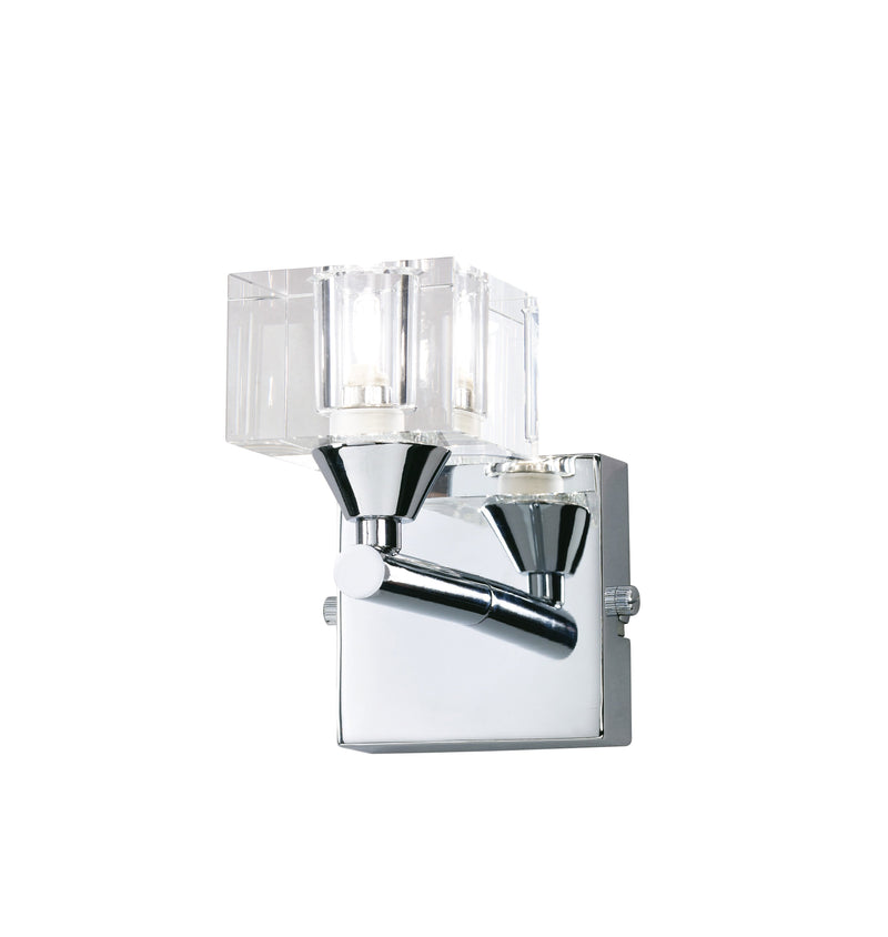 Mantra M2363/S Cuadrax Wall Lamp Switched 1 Light G9, Polished Chrome • M2363/S
