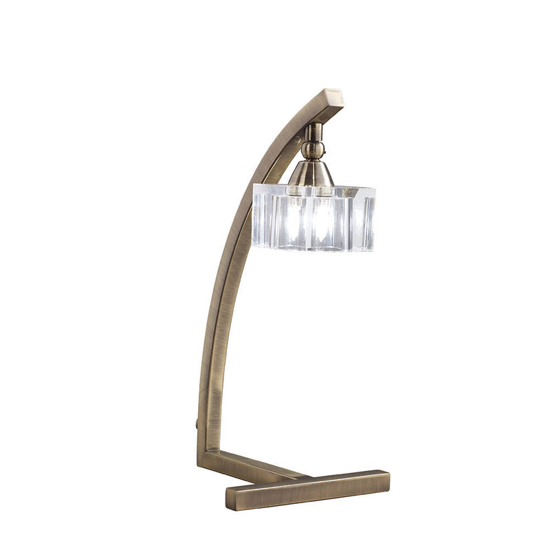 Mantra M2365AB Cuadrax Table 1 Light G9, Antique Brass • M2365AB